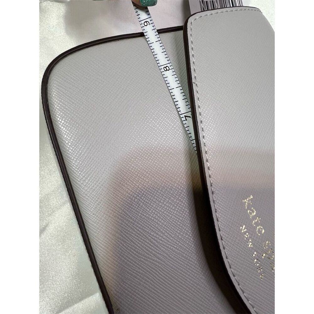 Kate Spade Sadie Envelope Crossbody Platinum Saffiano Leather Chic Minimalist - Picture 5 of 11